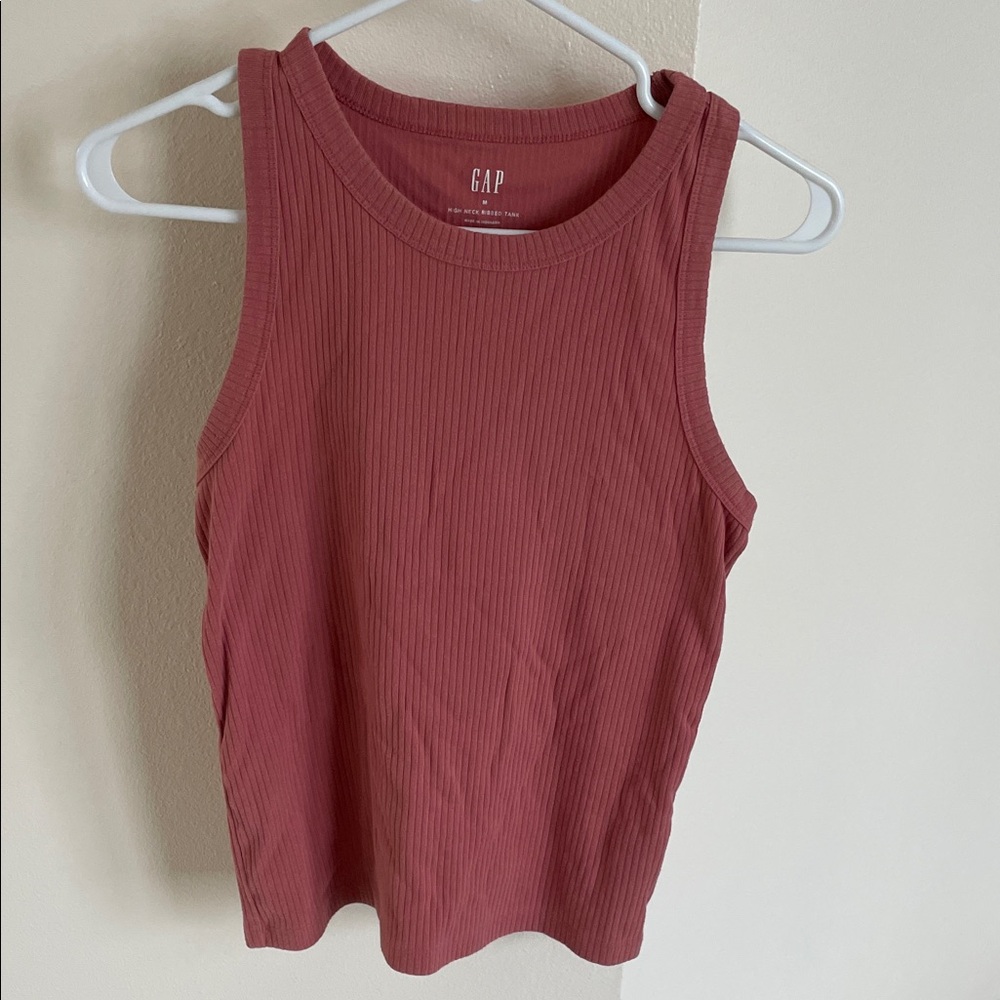 GAP Women's Rose Ribbed Tank Top